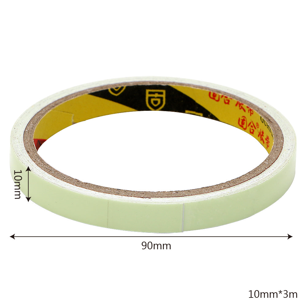 Self-adhesive Luminous Tape DIY Glow In Dark Warning Tape Night Vision Car Sticker Car-styling 10mm*3m eprolo