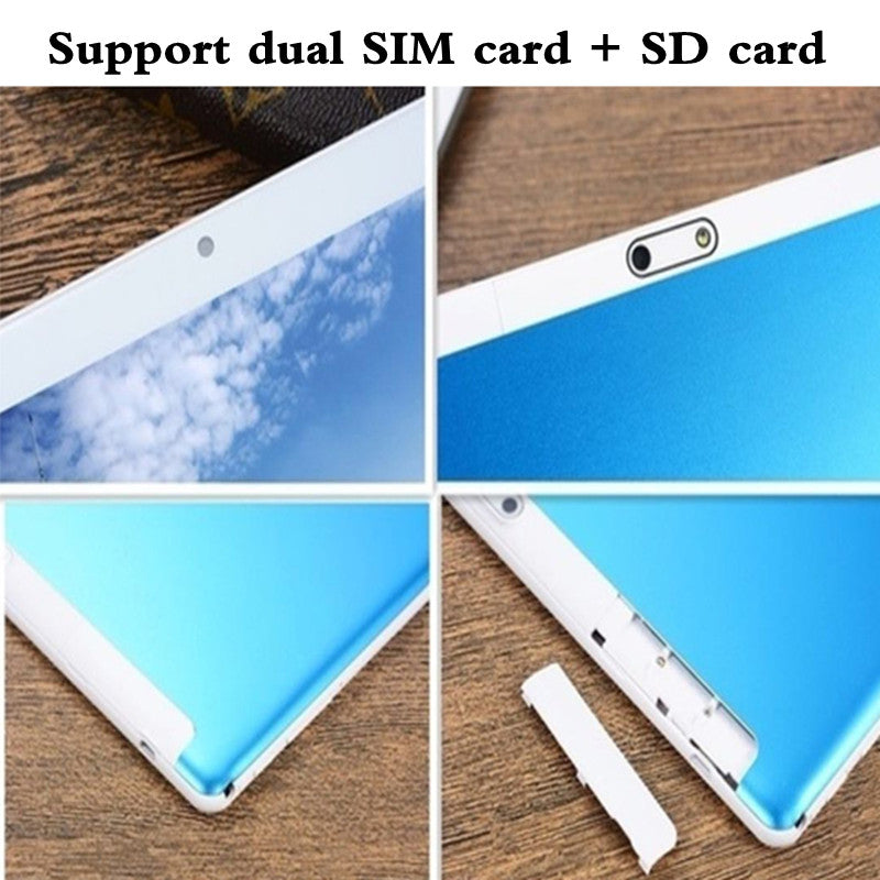 10.1 inch 3G 4G LTE Dual SIM card 8GB ram + 128GB rom 2.5D screen Tablet PC 10 Core Tablets Android 9.0 Bluetooth GPS FM FreeDropship