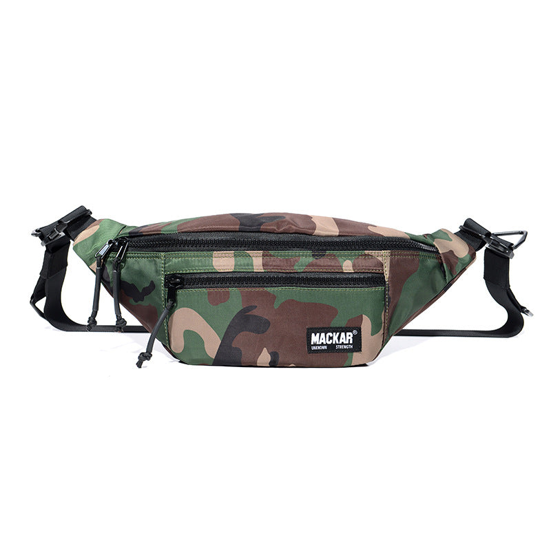 Mackar sports waist bag shoulder Messenger can small bag waterproof outdoor camouflage travel multi-function bag mobile phone package alfamoba