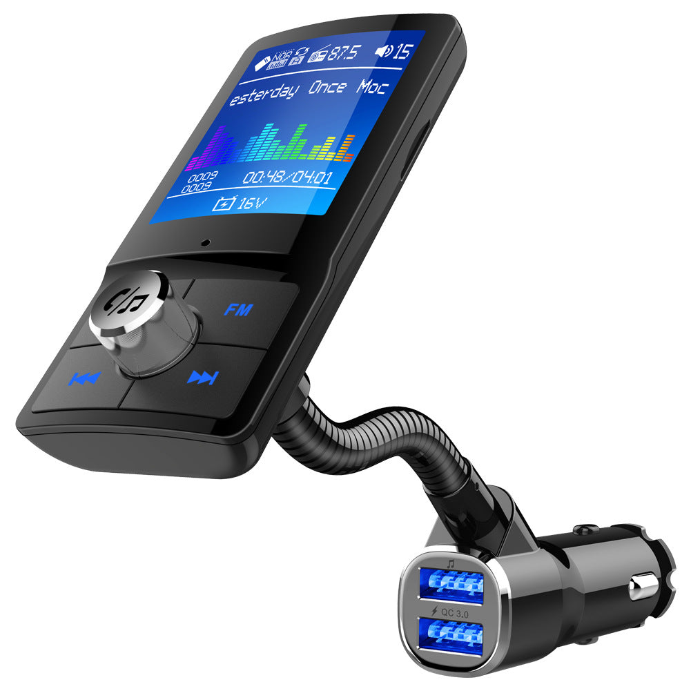 Cross-border Wholesale QC3.0 fast charge car Bluetooth MP3 player car audio FM transmitter phone hands-free factory alfamoba