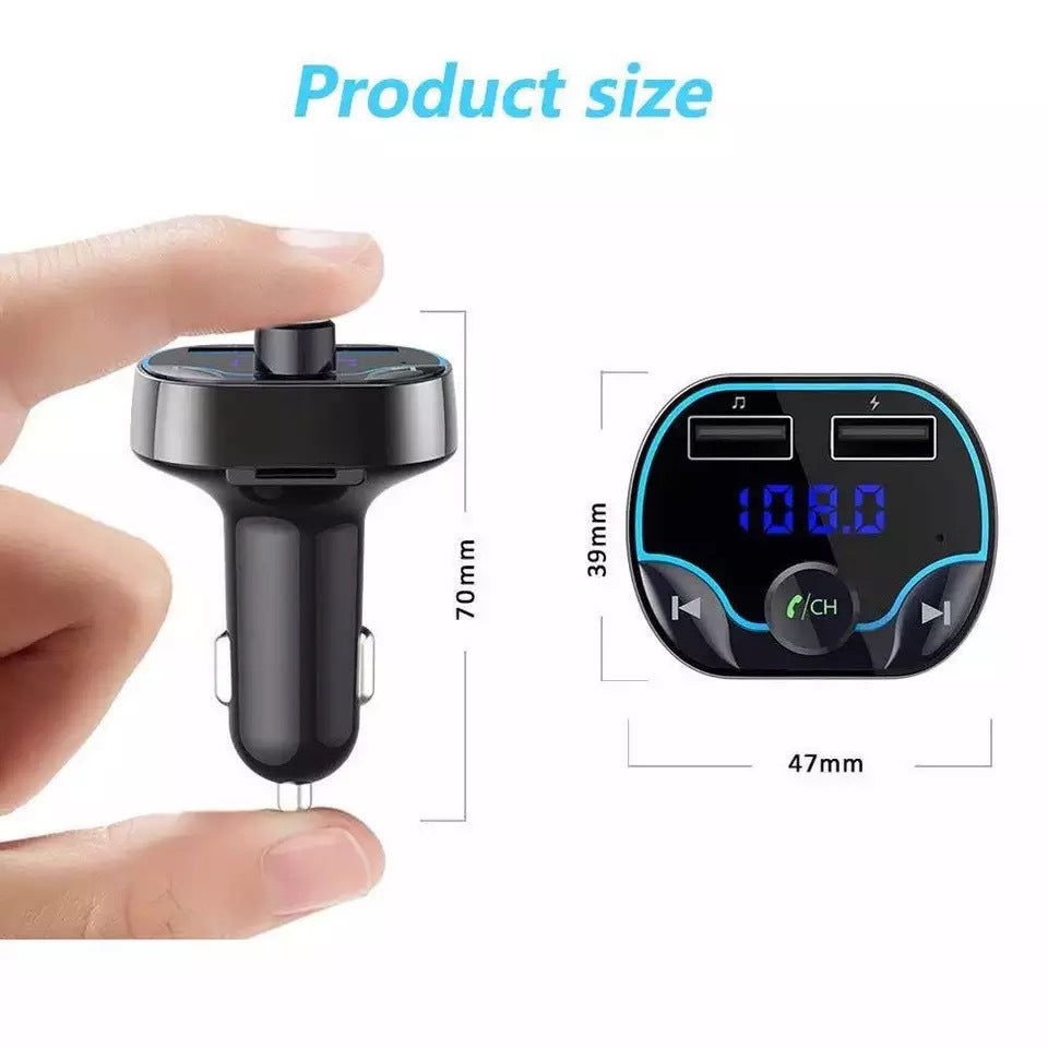 Cross-border new FM transmitter fast charging voice navigation car ivot phone Bluetooth MP3 player T24 alfamoba