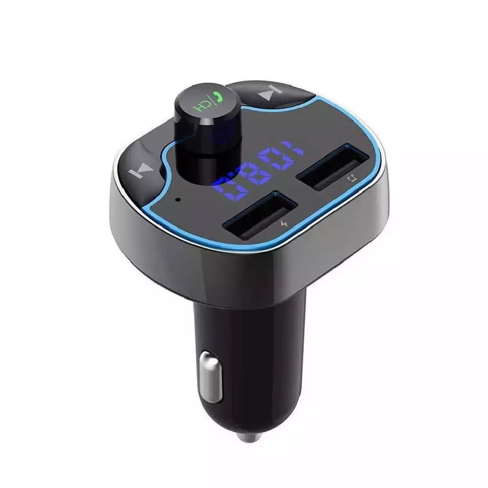 Cross-border new FM transmitter fast charging voice navigation car ivot phone Bluetooth MP3 player T24 alfamoba