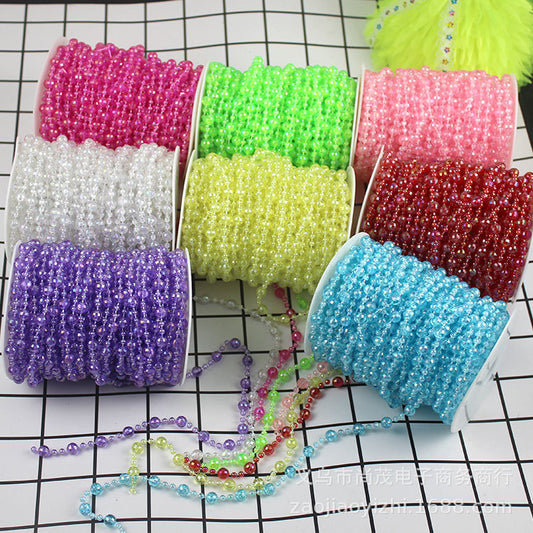 Pastening flashing doll handmade DIY makes color necklace crystal beads children string bead necklace roll 20 meters alfamoba