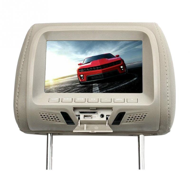 GM 7-inch headrest display car two video input car lean pillow high-definition rear liquid crystal display alfamoba