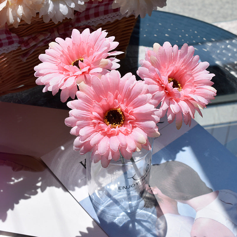 Romantic northern European style home decorative flower simulation flower Hui Lang flower wedding hand bouquetless gerbera simulation flower forever alfamoba