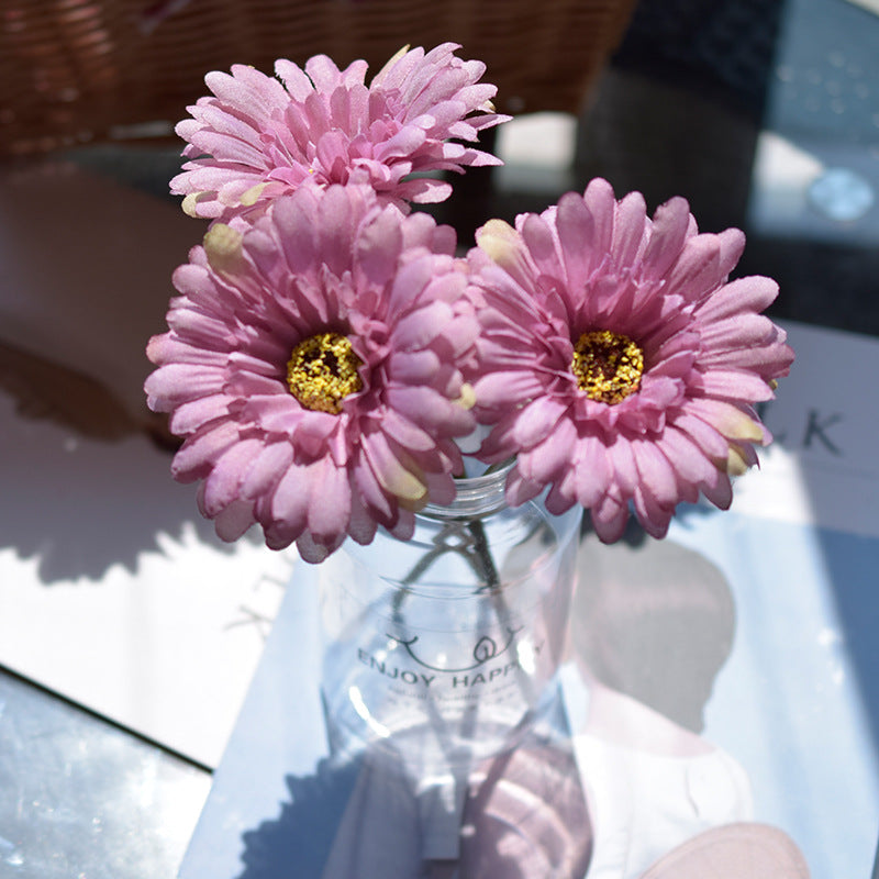 Romantic northern European style home decorative flower simulation flower Hui Lang flower wedding hand bouquetless gerbera simulation flower forever alfamoba