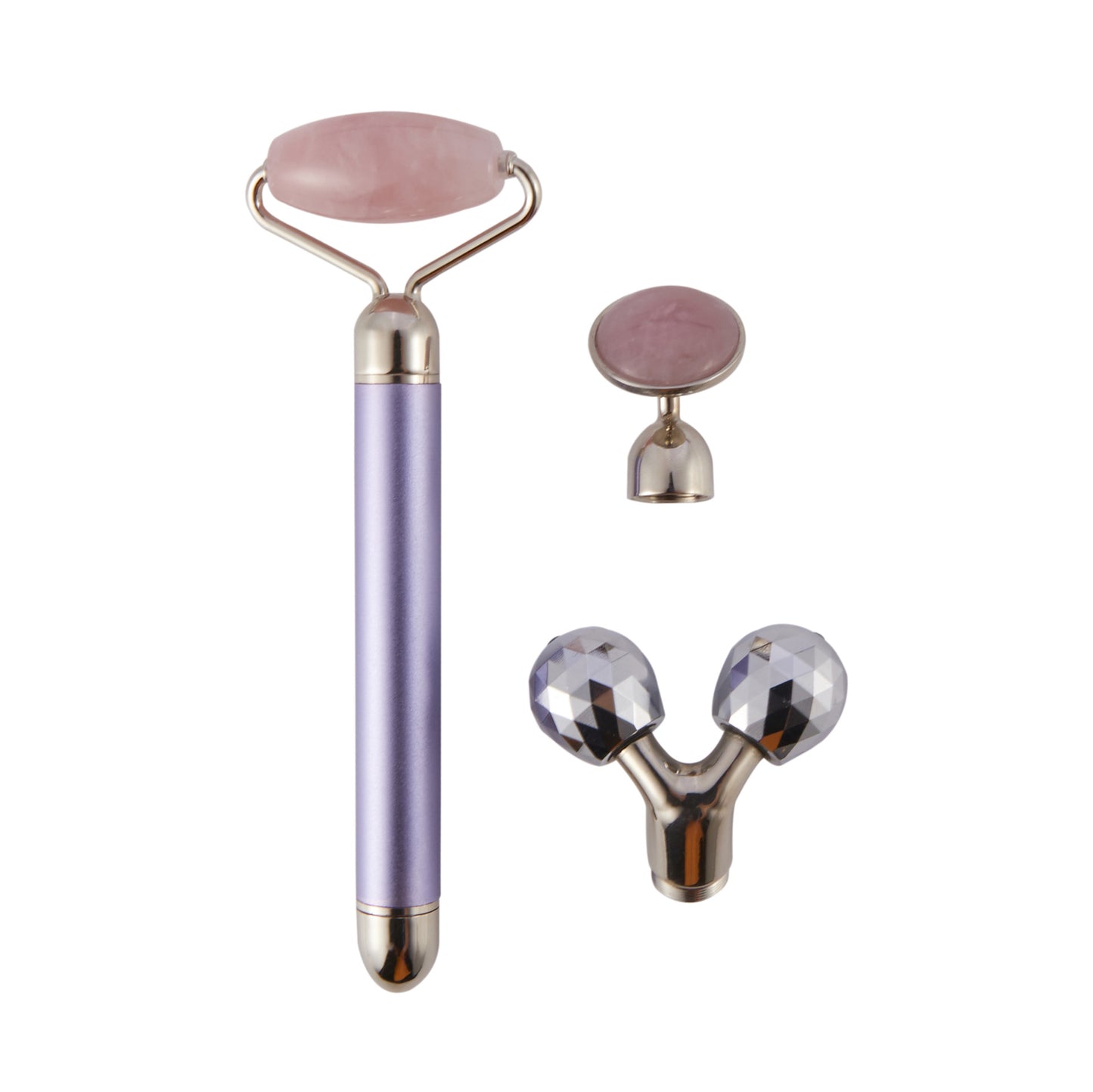 Manufacturers hand-sized electric jade massage roller V-face artifact three-in-one gold rod beauty massager alfamoba