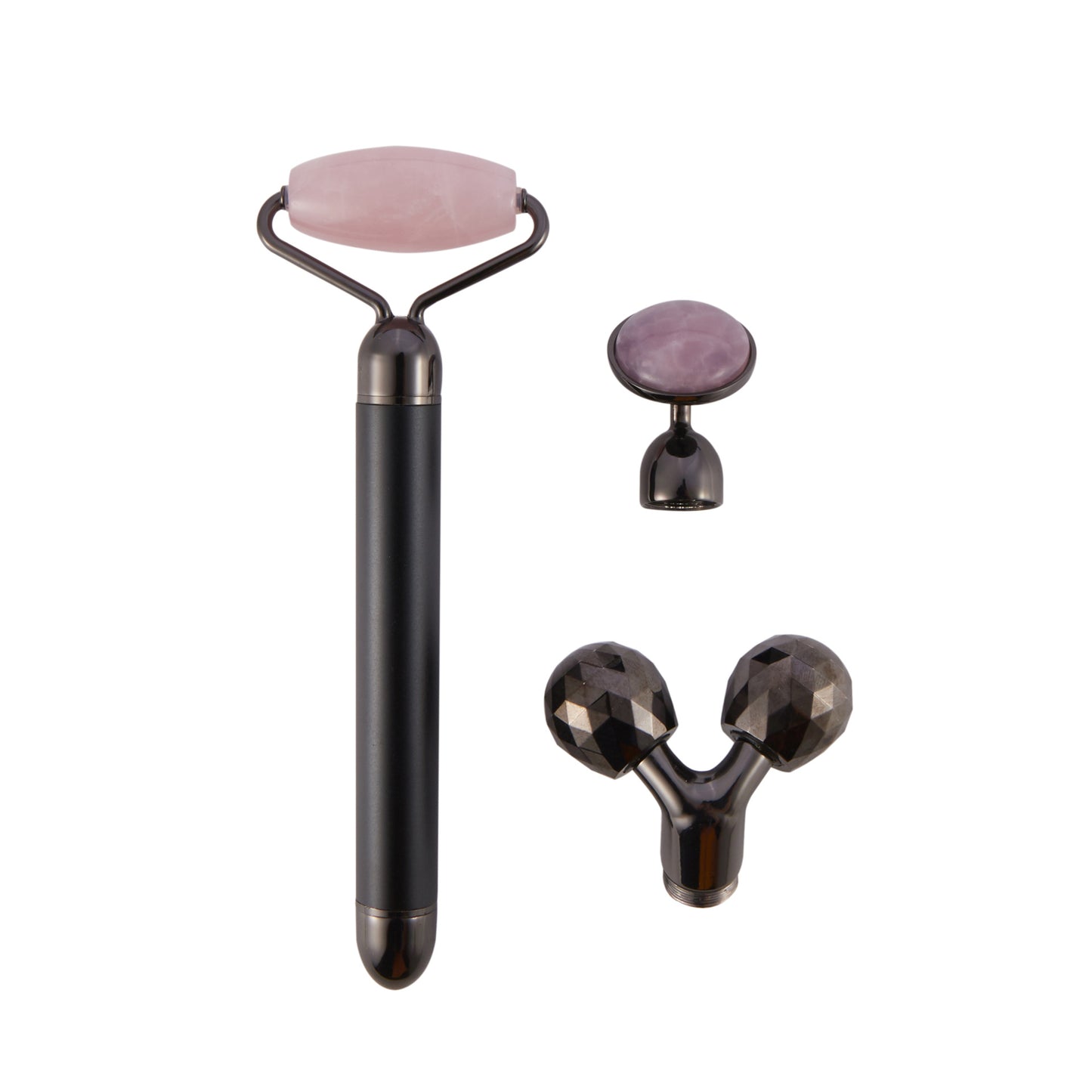 Manufacturers hand-sized electric jade massage roller V-face artifact three-in-one gold rod beauty massager alfamoba