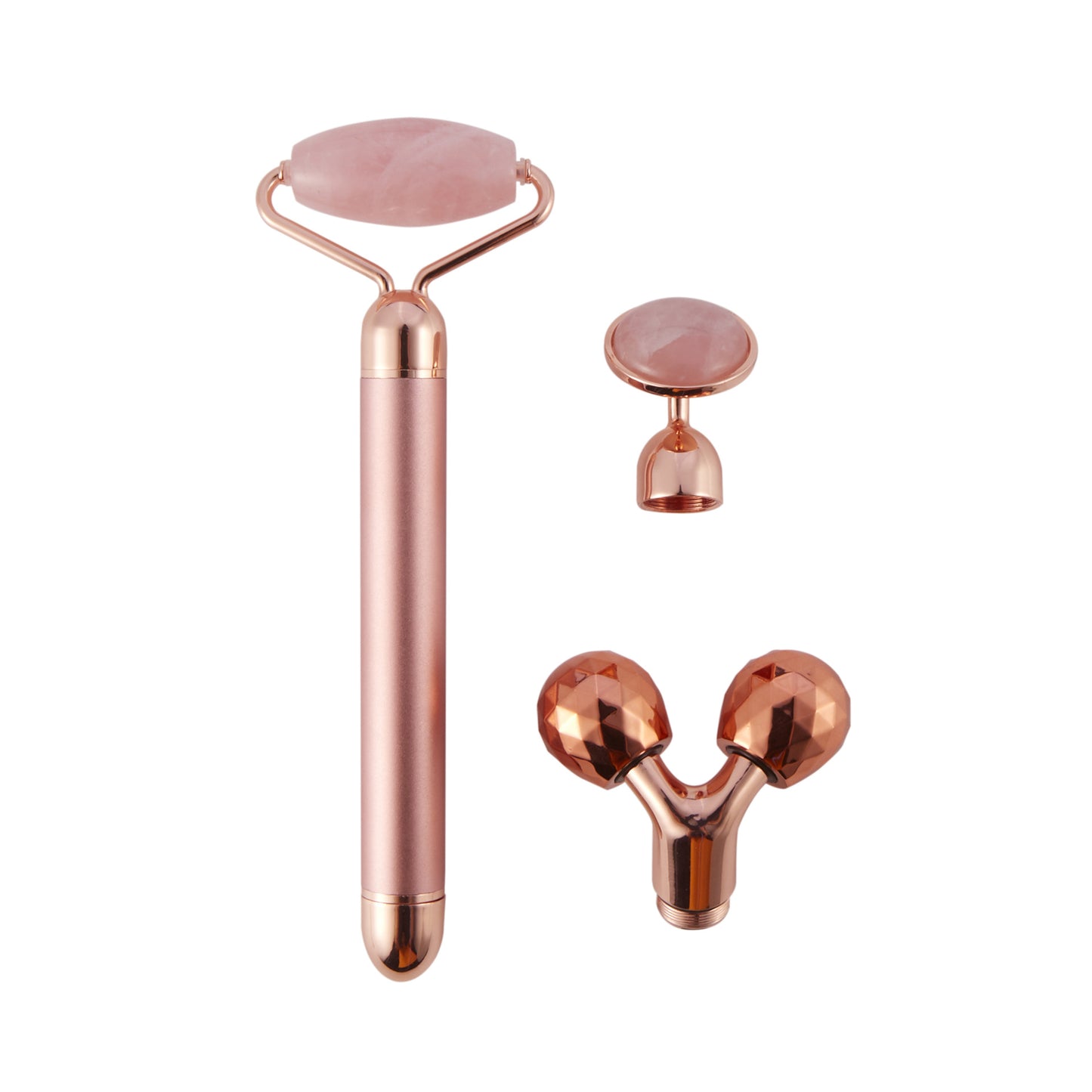 Manufacturers hand-sized electric jade massage roller V-face artifact three-in-one gold rod beauty massager alfamoba