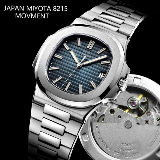 Romantic Japan Miyota Movement Watch Machine Machine Men's Watch Luxury Design Parrot Screw Hand alfamoba