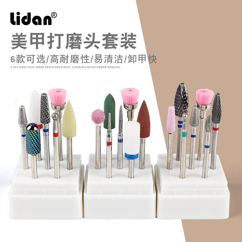 Cross-border Methyl Tungsten steel alloy ceramic grinding head set custom grinding machine special grinding head brush polishing tool alfamoba