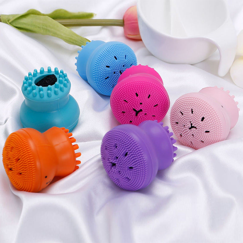 Washing brush silicone clean surface brush small octopus jellyfish massage polymer silicone facial cleaning brush mask alfamoba