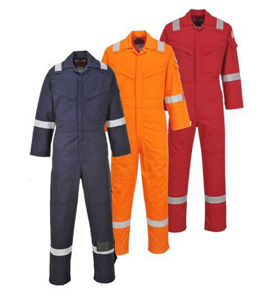 Anti-static and flame retardant one-piece work clothes pure cotton acid and alkali-resistant one-piece work clothes winter long-sleeved labor protection clothing alfamoba