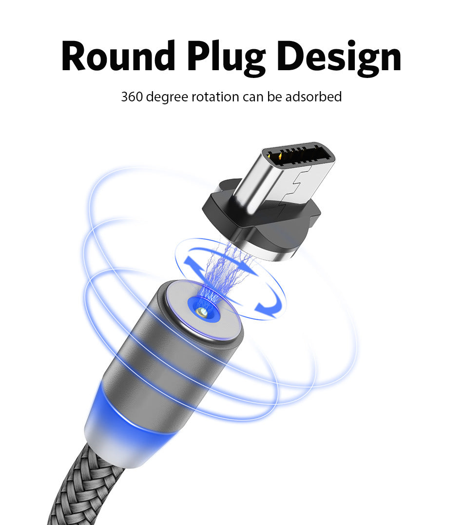 USLION magnetic suction data cable neutral custom data cable three-in-one blind suction charging cable suitable for Apple Type-C alfamoba