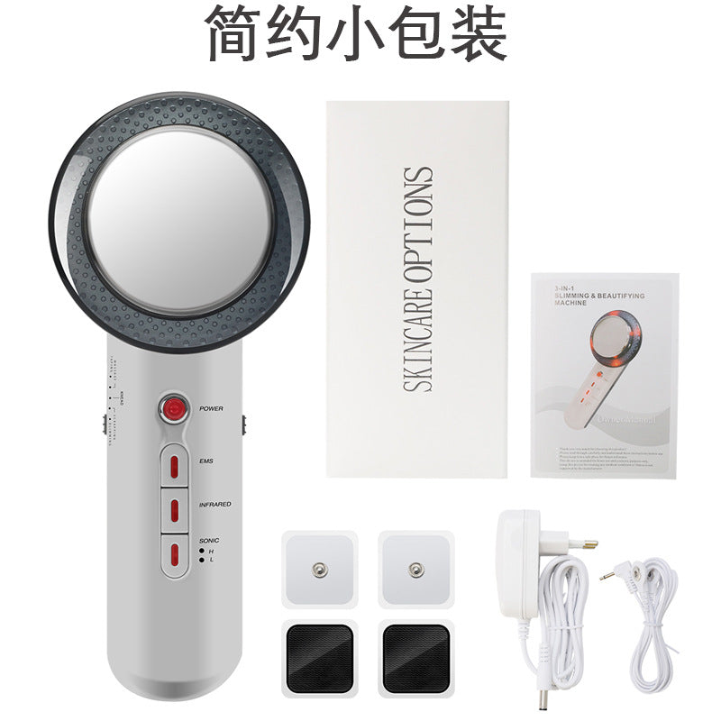 Three-in-one slimmer ultrasonic EMS physiotherapy machine shaped body gauge ultrasonic introduction massage beauty instrument alfamoba