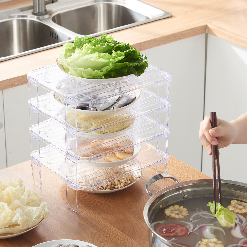 Bright design kitchen residual food replenisher refrigerator transparent multi-storey hot pot alfamoba