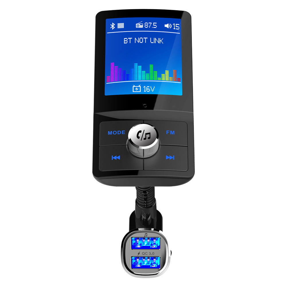 Cross-border Wholesale QC3.0 fast charge car Bluetooth MP3 player car audio FM transmitter phone hands-free factory alfamoba