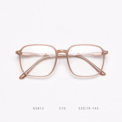 G5812 Korean version of the retro glasses box female Liu Ding students literary myopia blue glasses frame men's net red flat glossy alfamoba