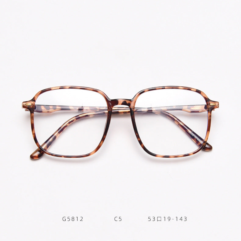 G5812 Korean version of the retro glasses box female Liu Ding students literary myopia blue glasses frame men's net red flat glossy alfamoba