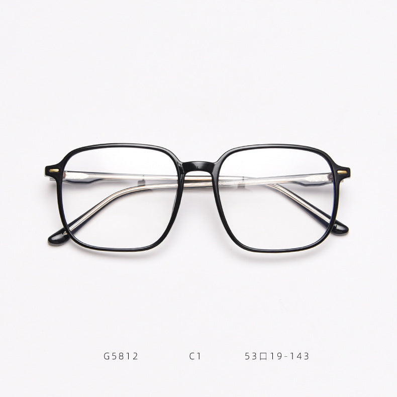 G5812 Korean version of the retro glasses box female Liu Ding students literary myopia blue glasses frame men's net red flat glossy alfamoba