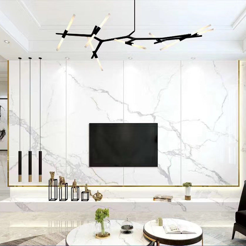 Modern minimalist ceramic plate thin plate 1200x2600 tile large plate rock board wall marble film wall alfamoba