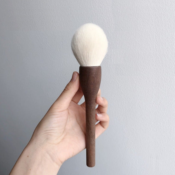 Blackhu Taumu, light peak wool large powder brush honey powder brush animal real hair makeup brush long rod professional brush alfamoba