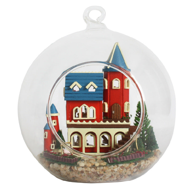 Wisdom House DIY Cabin Glass Ball Series Micro Contraction World Handmade Gifts alfamoba