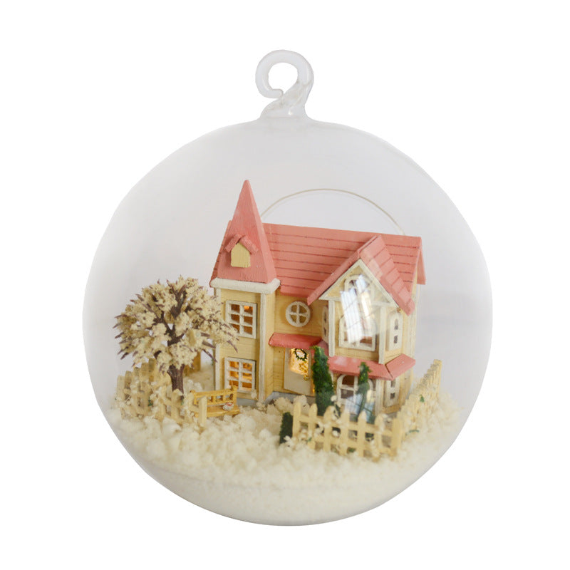 Wisdom House DIY Cabin Glass Ball Series Micro Contraction World Handmade Gifts alfamoba