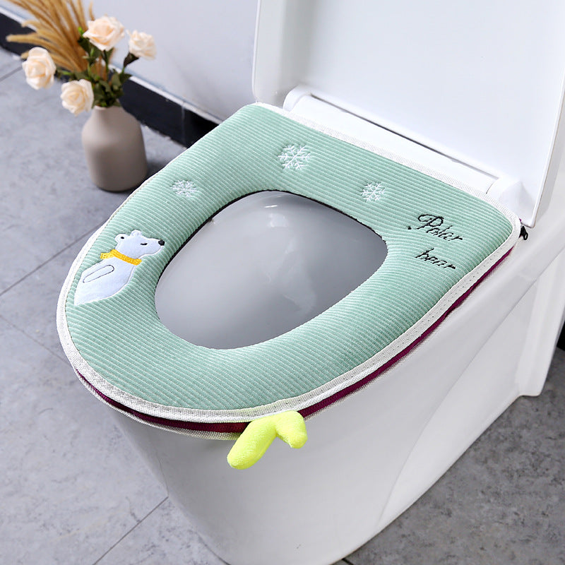 Factory direct toilet seat cushion cartoon horses set home soft thickening four seasons universal with hand-held alfamoba