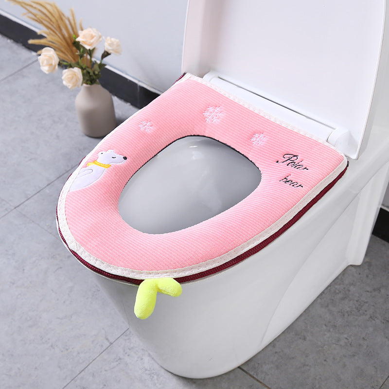 Factory direct toilet seat cushion cartoon horses set home soft thickening four seasons universal with hand-held alfamoba