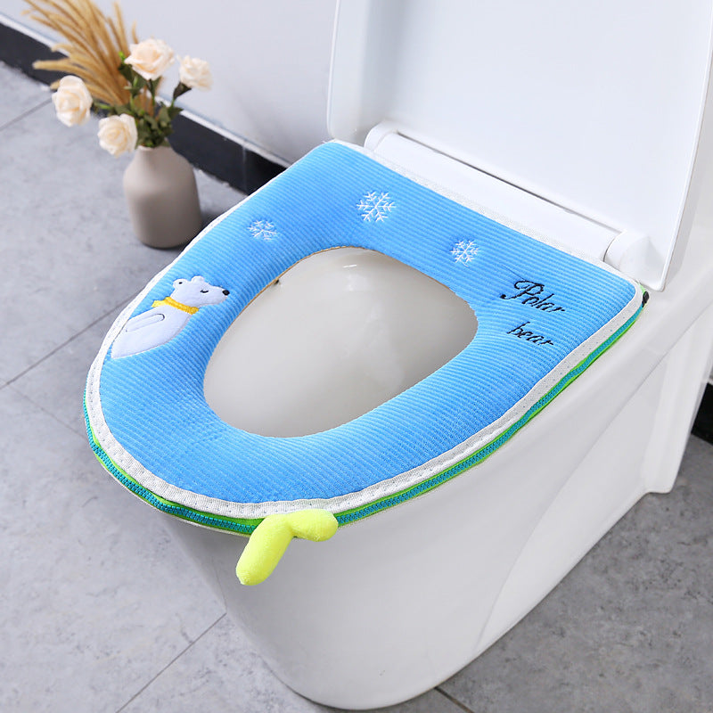 Factory direct toilet seat cushion cartoon horses set home soft thickening four seasons universal with hand-held alfamoba