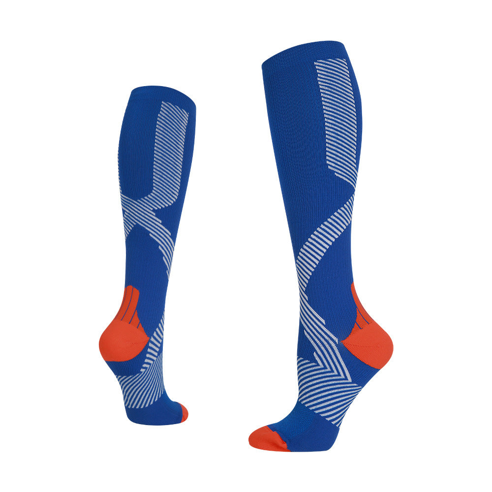 Professional sports compression socks Outdoor Marathon running riding socks calf venous elastic socks long tube stress socks alfamoba