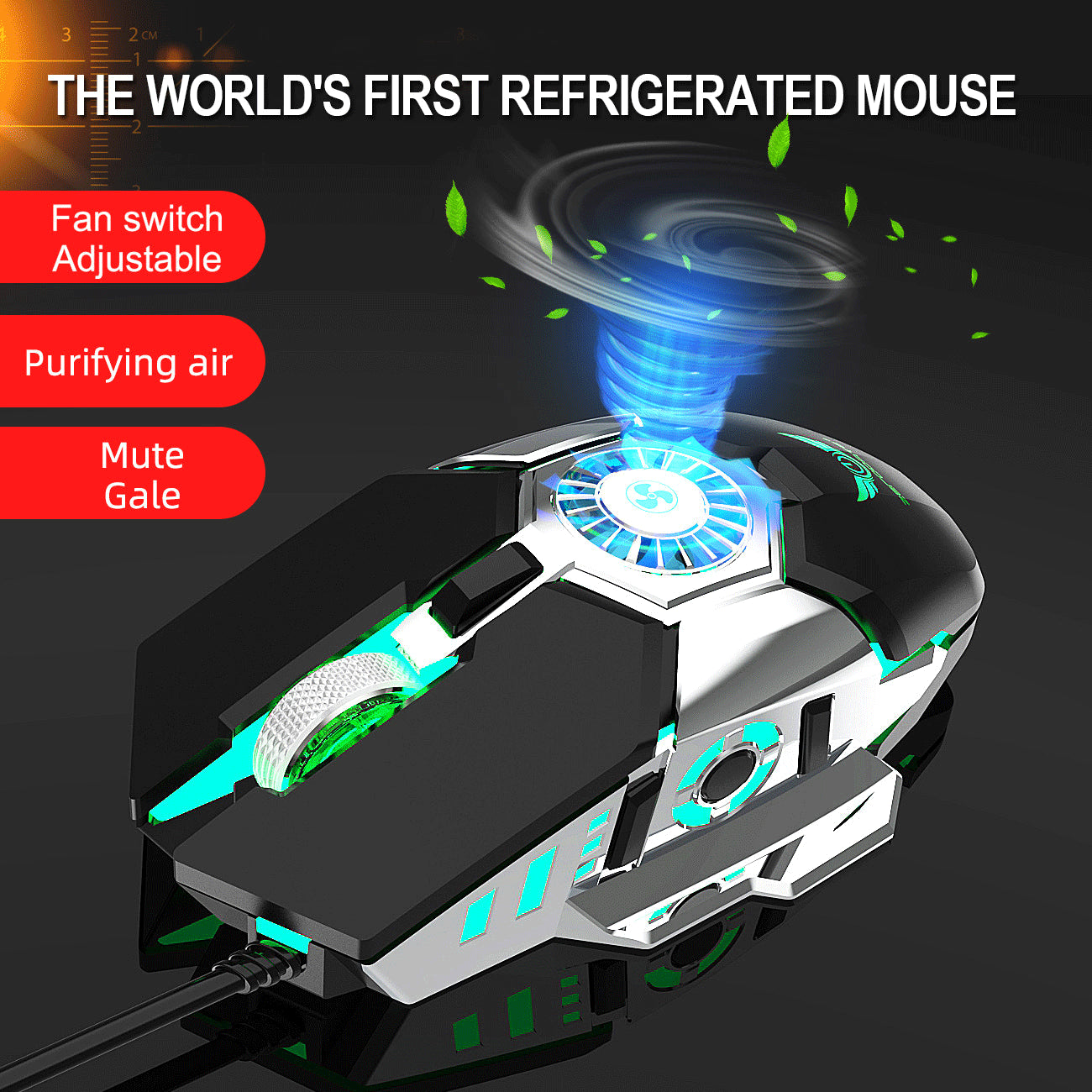 Source factory fan cooling game mouse to eat chicken macro program RGB glow game sports computer mouse alfamoba