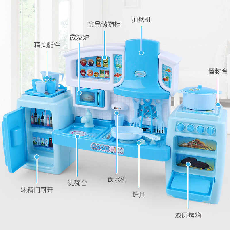 Simulation kitchen set will cook girls over home Simulation kitchen toy little girl cooking tableware set alfamoba