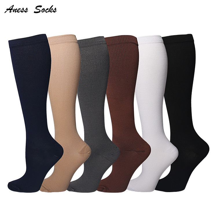 Compressed hose polyester flat press socks outdoor riding running breathable adult sports socks spot alfamoba