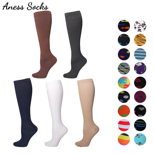 Compressed hose polyester flat press socks outdoor riding running breathable adult sports socks spot alfamoba