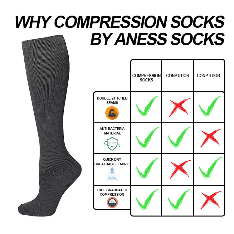 Compressed hose polyester flat press socks outdoor riding running breathable adult sports socks spot alfamoba