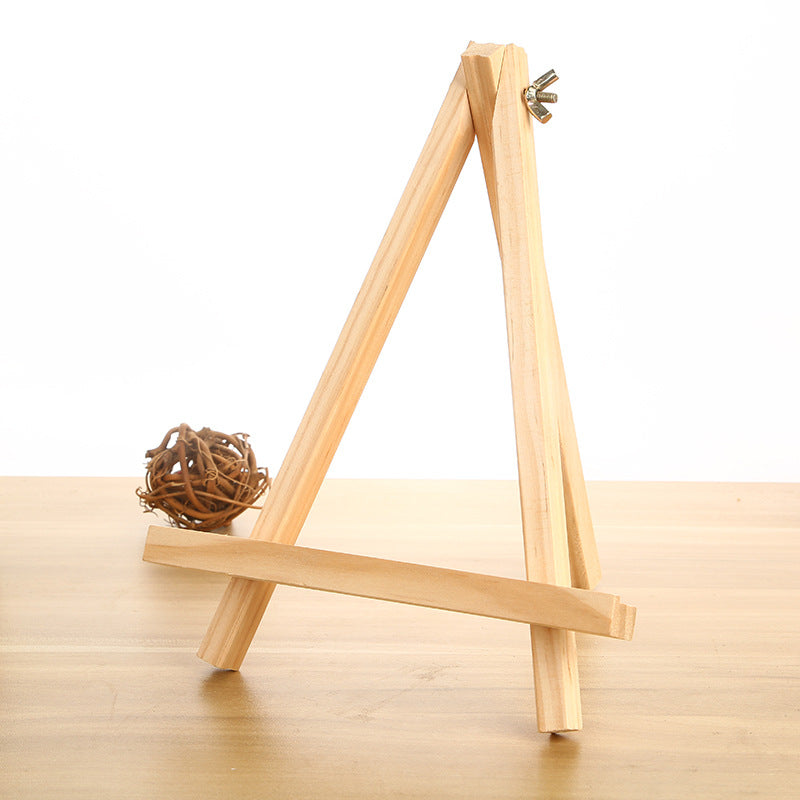 18 24 high quality pine mini small easel triangle solid wood easel children's painting plate HJ010 alfamoba