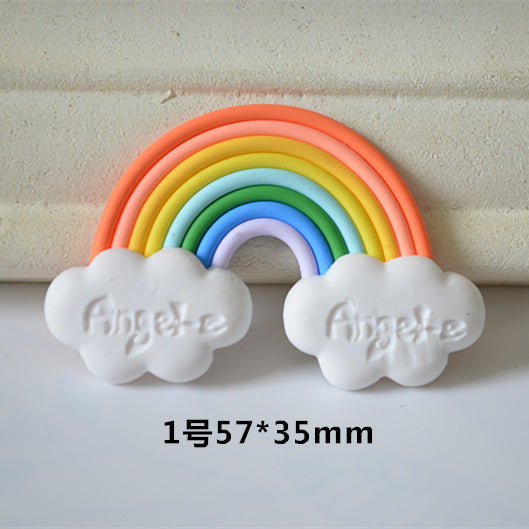 Soft ceramic rainbow microsteresses rainbow ornaments DIY Rainbow pendant flowers, mobile phone case accessories DIY materials alfamoba