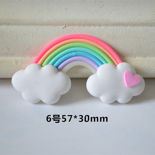 Soft ceramic rainbow microsteresses rainbow ornaments DIY Rainbow pendant flowers, mobile phone case accessories DIY materials alfamoba