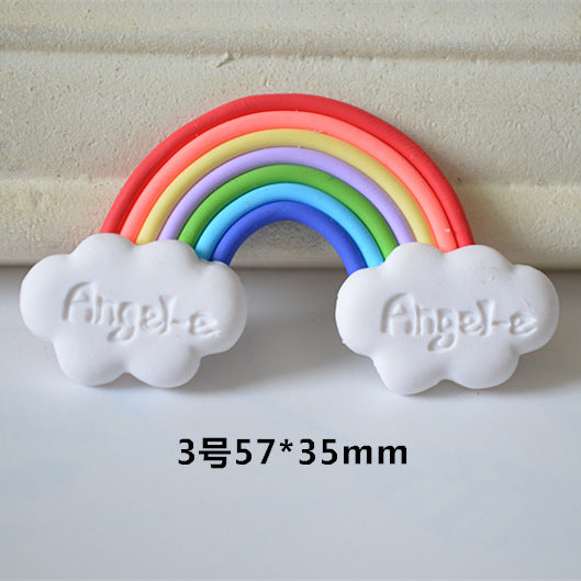 Soft ceramic rainbow microsteresses rainbow ornaments DIY Rainbow pendant flowers, mobile phone case accessories DIY materials alfamoba