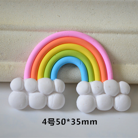 Soft ceramic rainbow microsteresses rainbow ornaments DIY Rainbow pendant flowers, mobile phone case accessories DIY materials alfamoba