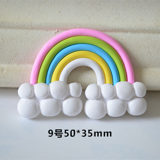 Soft ceramic rainbow microsteresses rainbow ornaments DIY Rainbow pendant flowers, mobile phone case accessories DIY materials alfamoba