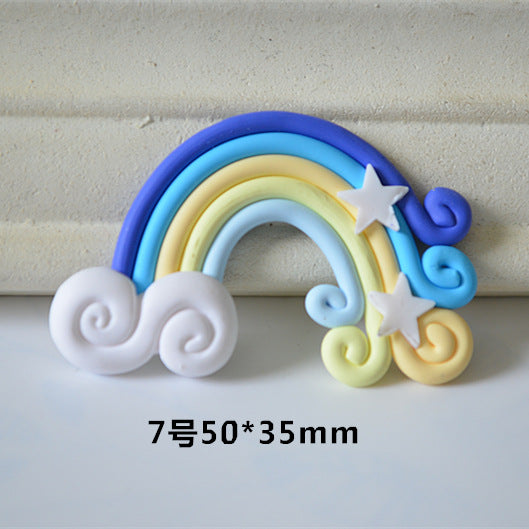 Soft ceramic rainbow microsteresses rainbow ornaments DIY Rainbow pendant flowers, mobile phone case accessories DIY materials alfamoba