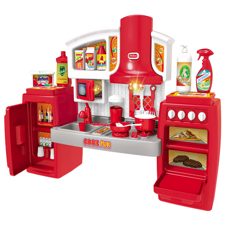 Simulation kitchen set will cook girls over home Simulation kitchen toy little girl cooking tableware set alfamoba