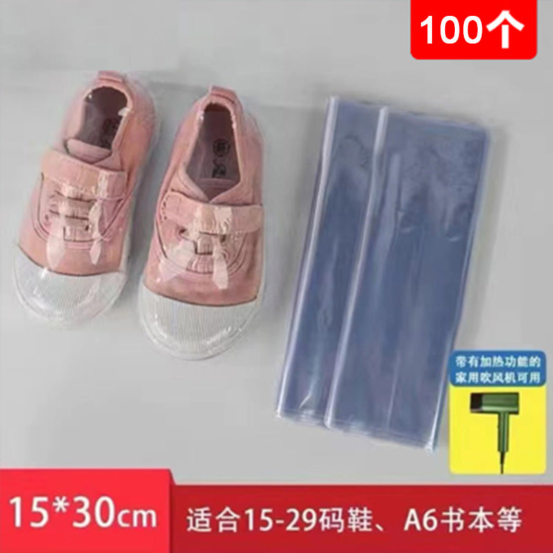 Heat-shrinkable film heat-shrinkable bag bag shoe shoe film protection bag sealing shoe film shrink film bag sneaker storage plastic sealing film alfamoba