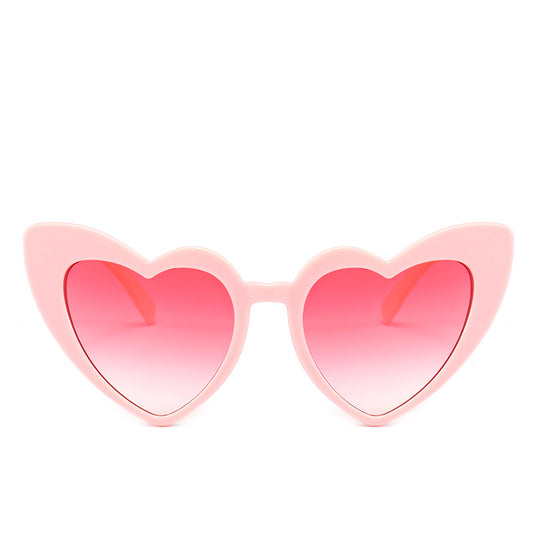 2018 new fashion love sunglasses, Liu Jialing, the same, ink, female, gradient, heart-shaped glasses, excellent alfamoba