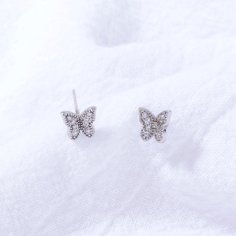 Sparkling Butterfly Pendant Earrings alfamoba