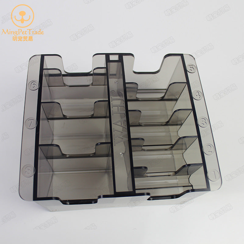 Wall WAHL electric push shear cutter head storage box blade storage box pet beauty store tool 8 partition alfamoba