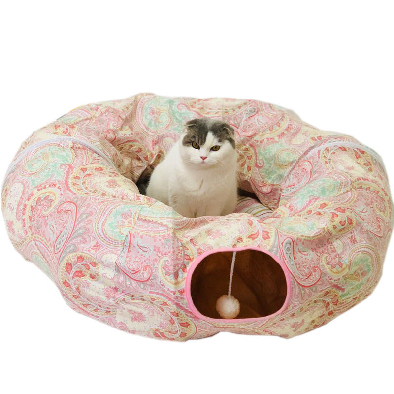 Cross-border goods cat toys foldable cat tunnel cat channel rolls Dragon cat Lot Cat Puzzle pet toys alfamoba